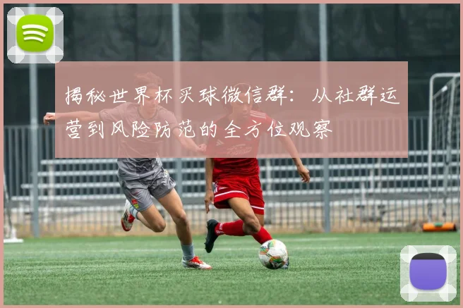 揭秘世界杯买球微信群：从社群运营到风险防范的全方位观察