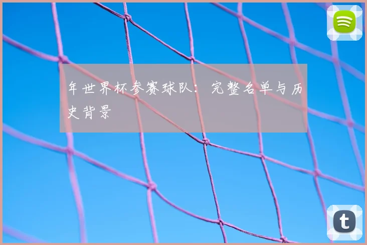 年世界杯参赛球队：完整名单与历史背景